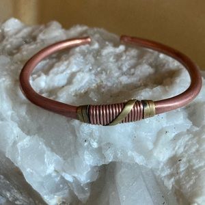 Copper an Brass solid expanding bracelet
